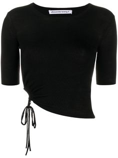 T By Alexander Wang укороченный топ в рубчик