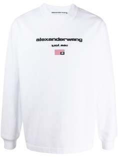 Alexander Wang толстовка с тисненым логотипом