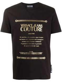 Versace Jeans Couture футболка с круглым вырезом и логотипом