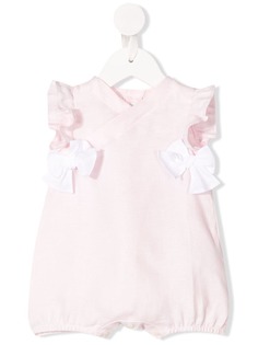 Il Gufo bow ruffle-sleeve romper