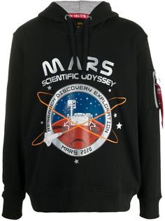 Alpha Industries худи с принтом Mars 2020