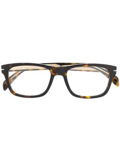 DAVID BECKHAM EYEWEAR солнцезащитные очки в прямоугольной оправе черепаховой расцветки