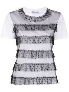 RedValentino футболка с короткими рукавами и оборками