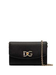 Dolce & Gabbana сумка на плечо с логотипом и кристаллами