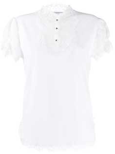 Ermanno Scervino топ из джерси с кружевом