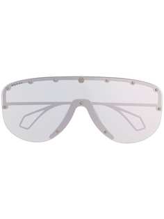 Gucci Eyewear солнцезащитные очки-маска в массивной оправе