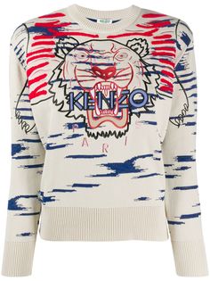 Kenzo джемпер с вышивкой Tiger