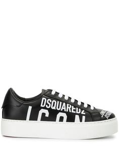 Dsquared2 кроссовки с логотипом на платформе