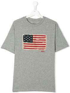 Ralph Lauren Kids TEEN flag patch T-shirt