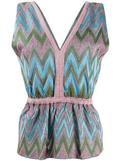 M Missoni трикотажный топ с узором зигзаг