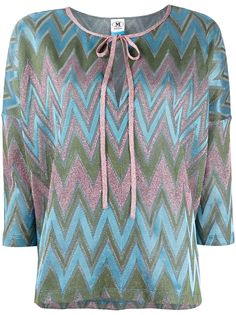 M Missoni джемпер с узором зигзаг