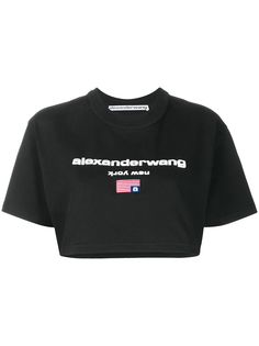 Alexander Wang укороченный топ с логотипом