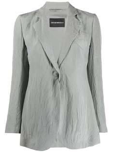 Emporio Armani блейзер с жатым эффектом