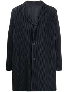 Homme Plissé Issey Miyake легкое пальто в рубчик