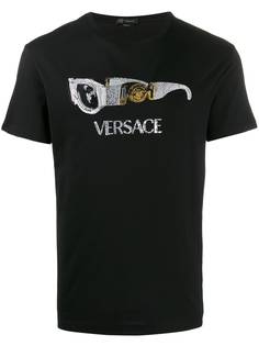 Versace футболка с вышивкой пайетками