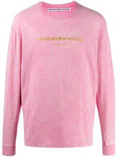 Alexander Wang embroidered logo crew-neck sweatshirt