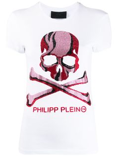 Philipp Plein футболка с короткими рукавами и декором Skull