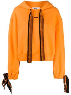 MSGM худи с логотипом и завязками