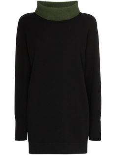 Marni длинный свитер с контрастным воротником
