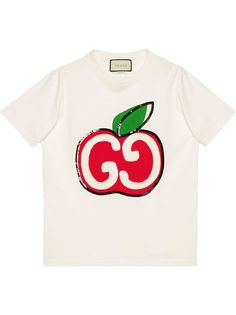 Gucci футболка с принтом GG Apple