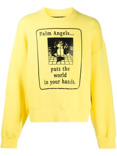 Palm Angels толстовка с надписью
