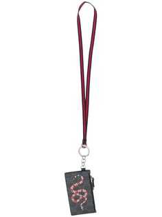 Gucci футляр для карт с принтом змеи и логотипами GG