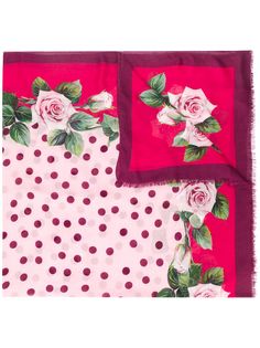 Dolce & Gabbana tropical rose print scarf