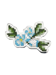 Maison Michel брошь Marlene с цветочной вышивкой
