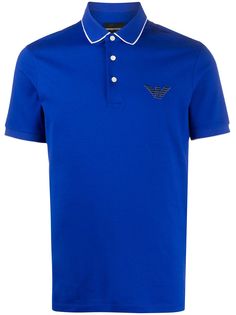 Emporio Armani рубашка-поло с нашивкой-логотипом