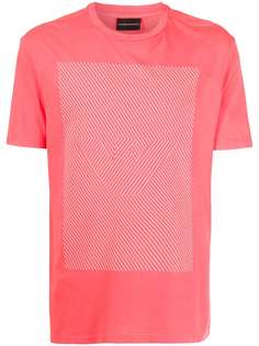Emporio Armani полосатая футболка с логотипом