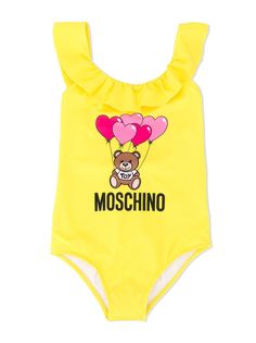 Moschino Kids signature teddybear print swimsuit