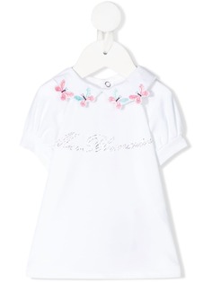 Miss Blumarine butterfly-embellished blouse