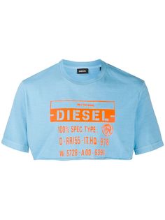 Diesel укороченная футболка с логотипом