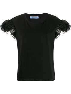 Blumarine футболка с оборками на рукавах