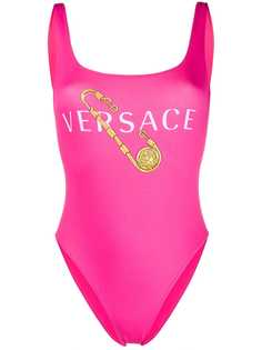 Versace купальник с принтом Safety Pin