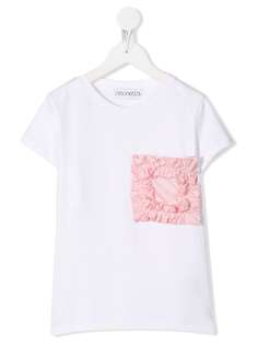 Simonetta ruffled patch stretch T-shirt