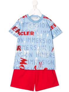 Moncler Kids logo print T-shirt and shorts set