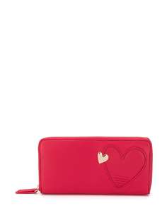 LIU JO zip around heart patch wallet