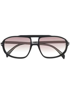 DAVID BECKHAM EYEWEAR солнцезащитные очки-авиаторы с двойным мостом