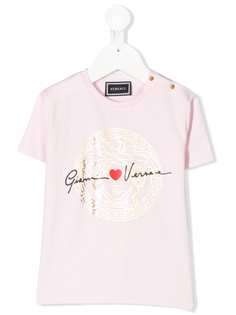 Young Versace medusa logo print T-shirt