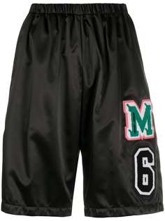Mm6 Maison Margiela шорты с нашивками