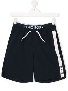 Boss Kids плавки-шорты с многослойным поясом