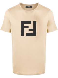 Fendi футболка с логотипом FF