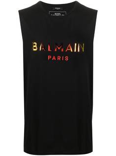 Balmain топ без рукавов с логотипом