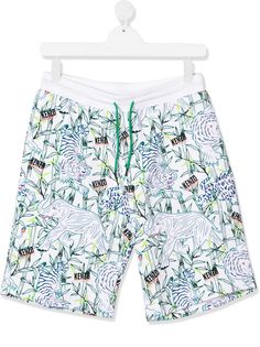 Kenzo Kids шорты с принтом Tiger