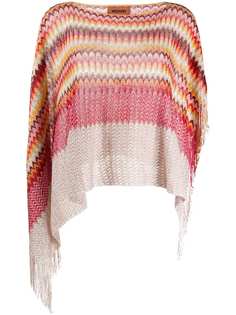 M Missoni knitted zig zag pattern shawl