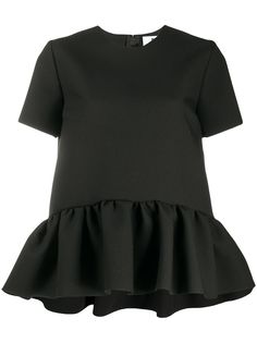 MSGM блузка свободного кроя с баской
