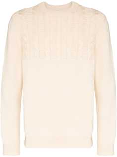 Sunspel свитер фактурной вязки с круглым вырезом