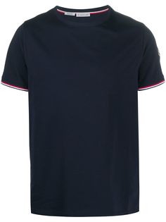 Moncler футболка с отделкой в полоску