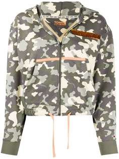 Tommy Jeans camouflage print zipped hoodie